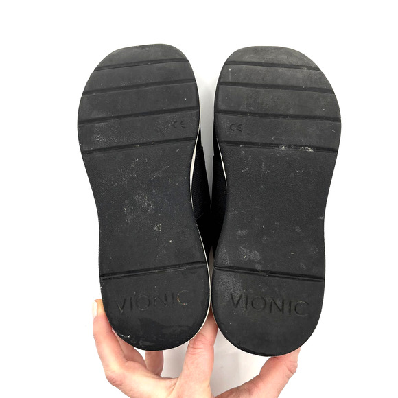 Vionic Cosmic Codie Casual Sneaker Black Size 7 Leather‎ Comfort Shoe Orthopedic - Picture 14 of 16